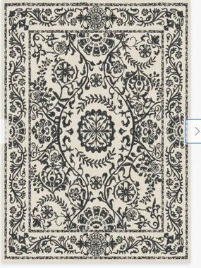 Ruggable rug - cover only - 5x7 - Delphina black and cream